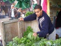 This gentleman sells numerous kinds of mint - each with a different purpose. The green bags hanging overhead contain dried mint - just add water (and a ton of sugar) and you've got yourself "Moroccan Whiskey" (also known as sweet mint tea.)