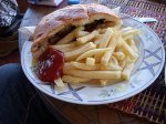 Beef Kebab Sandwich with Fries